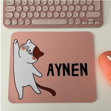Sevimli Kedi Mouse Pad, 21X17 Cm, Kaymaz Taban, Ev, Ofis ve Oyun Için Rahat ve Yumuşak Mousepad