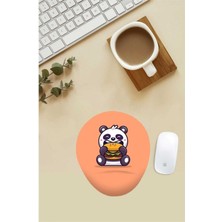 Fastfood Panda Desenli Bilek Destekli Mouse Pad