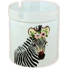 Seramik Zebra Baskılı Küllük