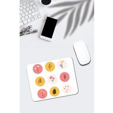 Çiçek Desenli Mouse Pad