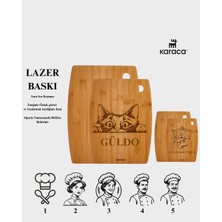 Kişiselleştirilebilir Karaca 2'li Kesme Tahtası Özel Isim ve Tasarımlı