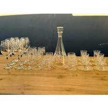 Hediye Köşkü 31 Parça 6 Kişilik Lüks Sarmaşık Desenli Su Takımı Vitrin Içi