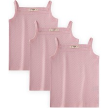 Cigit Üçlü İp Askılı Klimalı Atlet 2-9 Yaş Pudra