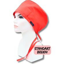 Doktorbonem Standart Beden Nar Çiçeği Tek Renk Cerrahi Bone Doktor Hemşire Sağlıkçı Hastane Bonesi