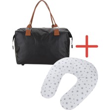 Disanuva Veera Suni Deri Anne Çantası + Ergonomik Destekli Emzirme Yastığı Seti