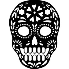 Kıvırcıkyoga Desenli Kurukafa - Araç, Oto, Laptop, Duvar Uyumlu Sticker 30*39 cm