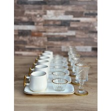 Hediye Köşkü Eliza 24 Parça Lüks Kahve Sunum Seti, 6 Kişilik Full Set