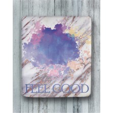 Mermer Desen Mor Bilek Destekli Mouse Pad