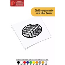 Kıvırcıkyoga Yaşam Çiçeği - Araç, Oto, Laptop, Duvar Uyumlu Sticker 25*25 cm