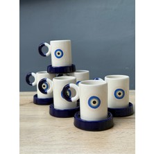 Hediye Köşkü 6 Kişilik 12 Parça Nazarlı Kahve Takımı