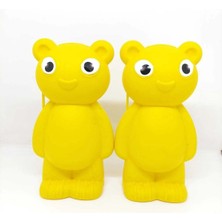 Admay 2’li Eğlenceli Ayıcık Figürlü Kumbara – Çocuk Odası Dekoratif Para Kutusu (Turuncu, 2 Adet)