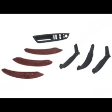 Wender Kapı Tutamak Seti X5:E70+LCI X6:E71 Ön&arka; Kahve-Kırmızı Deri Kaplamalı