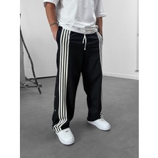 Cocopelli Erkek Siyah Şerit Detaylı Baggy Eşofman Pantolon COC1062