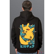 Bumeta Pikacgu Pokemon Şimşek Anime Japanese Sweatshirt Unisex Kapüşonlu Hoodie