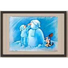 Karikatural Xia Lichuan 35X25CM Orijinal Karikatür Tablo