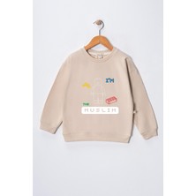 Dekim Moda Erkek Çocuk "ben Müslümanım" Baskılı Pamuklu Sweat