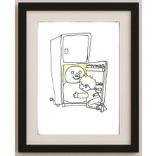 Karikatural Liu Bowen 29X21CM Orijinal Karikatür Tablo