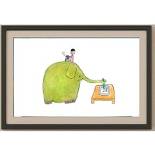 Karikatural Mu Yujba 29X21CM Orijinal Karikatür Tablo