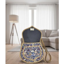Elizi By Sevim Otantik Mozaik Desen Kadife Kapak Kadın Çantası