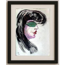 Karikatural Pari Mohammad Nabi 29X21CM Orijinal Karikatür Tablo