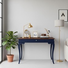 Wooding Mobilya 100 cm Masif Rustik Lacivert Ceviz Dresuar