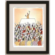 Karikatural Yu Xian Yao 35X25CM Orijinal Karikatür Tablo
