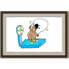 Karikatural Hao Kai 29X21CM Orijinal Karikatür Tablo