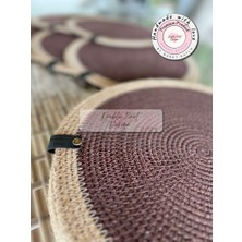 Double Knot Design 6 Adet  Amerikan Servis Supla Tress Jüt Hediyelik Sunum Davet Masa Düzeni