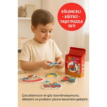 Toyfest Taşıtlar Eva Köpük Puzzle Seti – 3-7 Parçalı 5 Farklı Araçlı Eğitici Zeka Oyunu