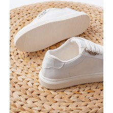 Etiler Collection P-910 Beyaz Bağcıklı Taban Dikişli Günlük Kadın Spor