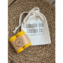 Candle Bee Design Kısa Sarım Doğal Balmumu