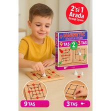 Toyfest Manyetik 9 Taş + 3 Taş Strateji Oyunu | Zeka Geliştirici, Eğlenceli ve Dayanıklı Oyun Seti