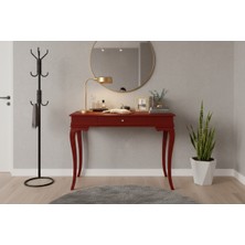 Wooding Mobilya 120 cm Masif Rustik Bordo Dresuar