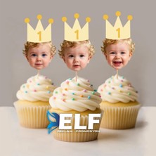 Elf Reklam Elf Fotoğraflı Kürdan Süsler 10 Adet Kağıt Malzemeden Şık Parti Detayı