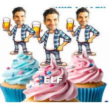 Elf Reklam Doğum Günü Eğlence Süs Cupcake Süs (10ADET)