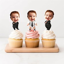 Elf Reklam Elf Cupcake Pasta Süsü Kürdan 10 Adet Kağıt Malzemeden Renkli Parti Süsleri