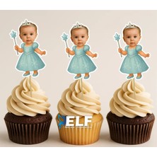 Elf Reklam Prenses Kürdan Süs Cupcake Süs ( 10ADET)