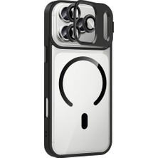 Alan Tech Apple iPhone 17 Pro Kılıf Standlı ve Kamera Lens Hediyeli M-Safe Şarj Özellikli Zore Etro Kapak