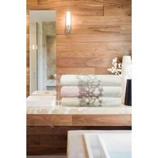 Mira Home 3 Lü Tül Dantel Işlemeli Boncuklu Havlu Seti 50X90 cm