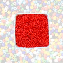 Heraldis Kum Boncuk 3 mm Kırmızı Renk Solmaz Takı Boncuğu 50 Gram - MCH3MMKUM-5