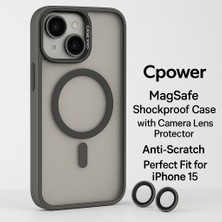 iPhone 15 Kılıfı, Kaliteli Kamera Lens Koruyucu Dahil, Magsafe Uyumlu Darbe Dayanaklı, 3 Renk