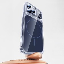 Kılıfolog iPhone 17 Pro Kılıf Kflg M-Safe Şarj Özellikli Şeffaf Kamera Kontrol Butonlu Lugano Kapak - Lacivert