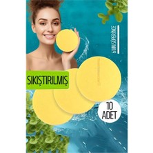 Hsnet Sıkıştırılmış Makyaj Temizlik Pedi Cilt Temizlik Süngeri Doğal Selül - F085K550-U30