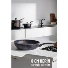 Hsnet 8 cm Derin Wok Tava Granit Döküm L.kinnaird - F679K380-U72679