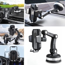 Aspata Store Jel Vantuzlu Cama Takılabilen Güçlü 360 Derece Dönebilen Ayarlanabilir Araç Içi Vantuzlu Telefon Tutucu