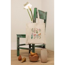 Ninastore Renkli Çeşitli Çiçekli Tote Çanta - Alışveriş Çantası, Sevimli Tote Çantalar, Estetik Tote Çantalar, Kitap Çantaları, Kitap Çantası, Sevimli Tote Çantalar