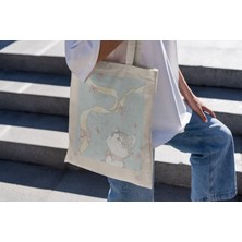 Ninastore Coquette Kitty Tote Çanta Koleksiyonu - Sevimli Tote Çantalar, Kitap Çantası, Alışveriş Çantası, Tote Çantalar, Kedi Tote Çantası, En Iyi Tote Çantalar