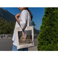 Ninastore Üzgün ​​doğum Günü Kedi Tote Çantası - Sevimli Tote Çantalar, Sevimli Kedi, Sevimli Tote Çanta Koleksiyonu