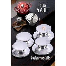 Hsnet Tencere Tava Tepesi Tencere Tava Kapağı Tutucu 2 Boy 4 Adet - F045K958-U53045