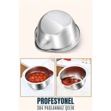Hsnet Pirinç Süzgeci Makarna Salata Süzgeci 304 Paslanmaz Çelik Mink Design - F173K880-U57173